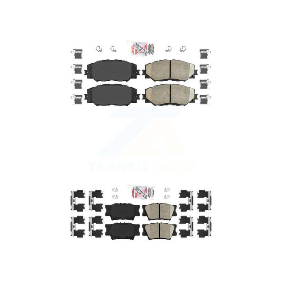 AmeriBRAKES Front Rear Ceramic Disc Brake Pads Kit For Toyota RAV4 Lexus HS250h KNF-100517