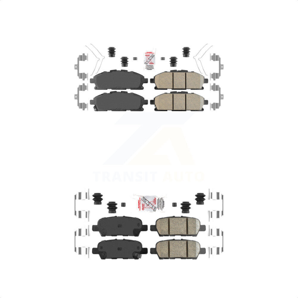 AmeriBRAKES Front Rear Ceramic Disc Brake Pads Kit For 2011-2017 Nissan Quest KNF-100540