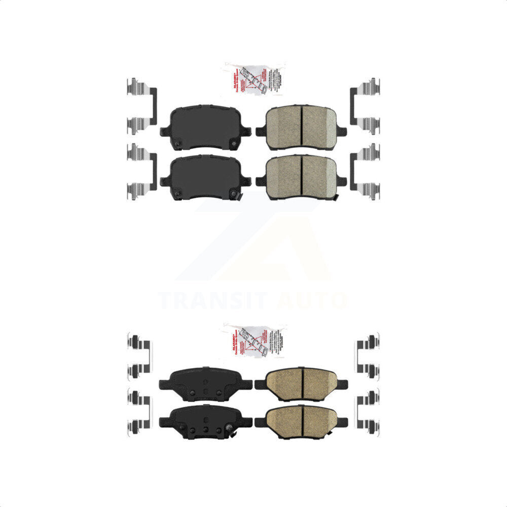 AmeriBRAKES Front Rear Ceramic Disc Brake Pads Kit For Chevrolet Cobalt Malibu Saturn Ion HHR Pontiac G6 Pursuit KNF-100552