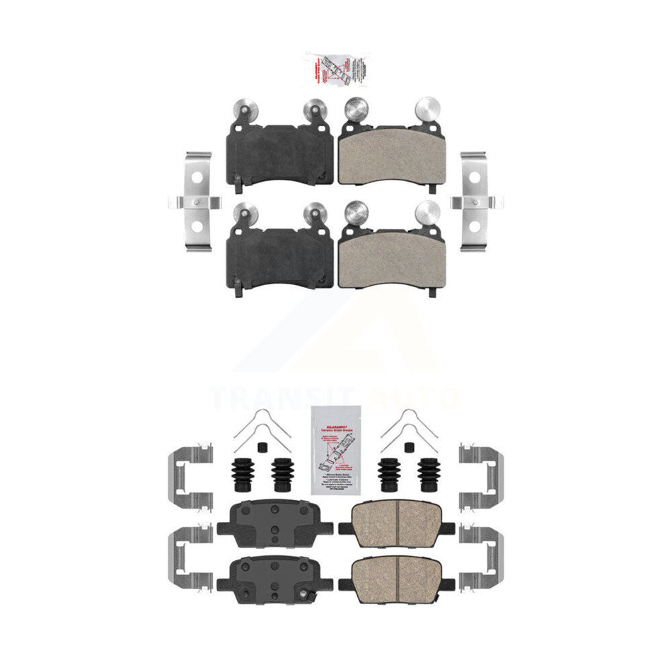 Front Semi-Metallic Rear Ceramic Disc Brake Pads Kit For Cadillac CT6 KNF-100580