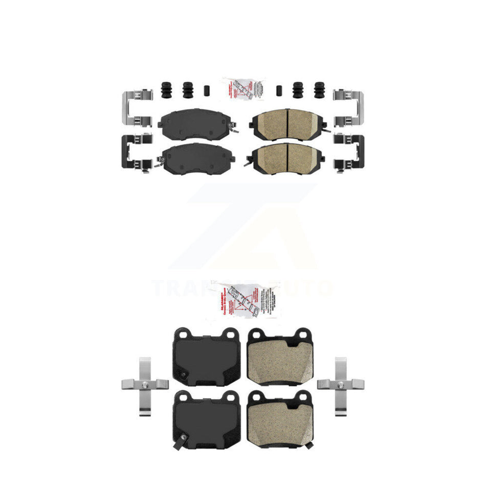 Front Ceramic Rear Semi-Metallic Disc Brake Pads Kit For Subaru BRZ Without Brembo Brakes KNF-100666