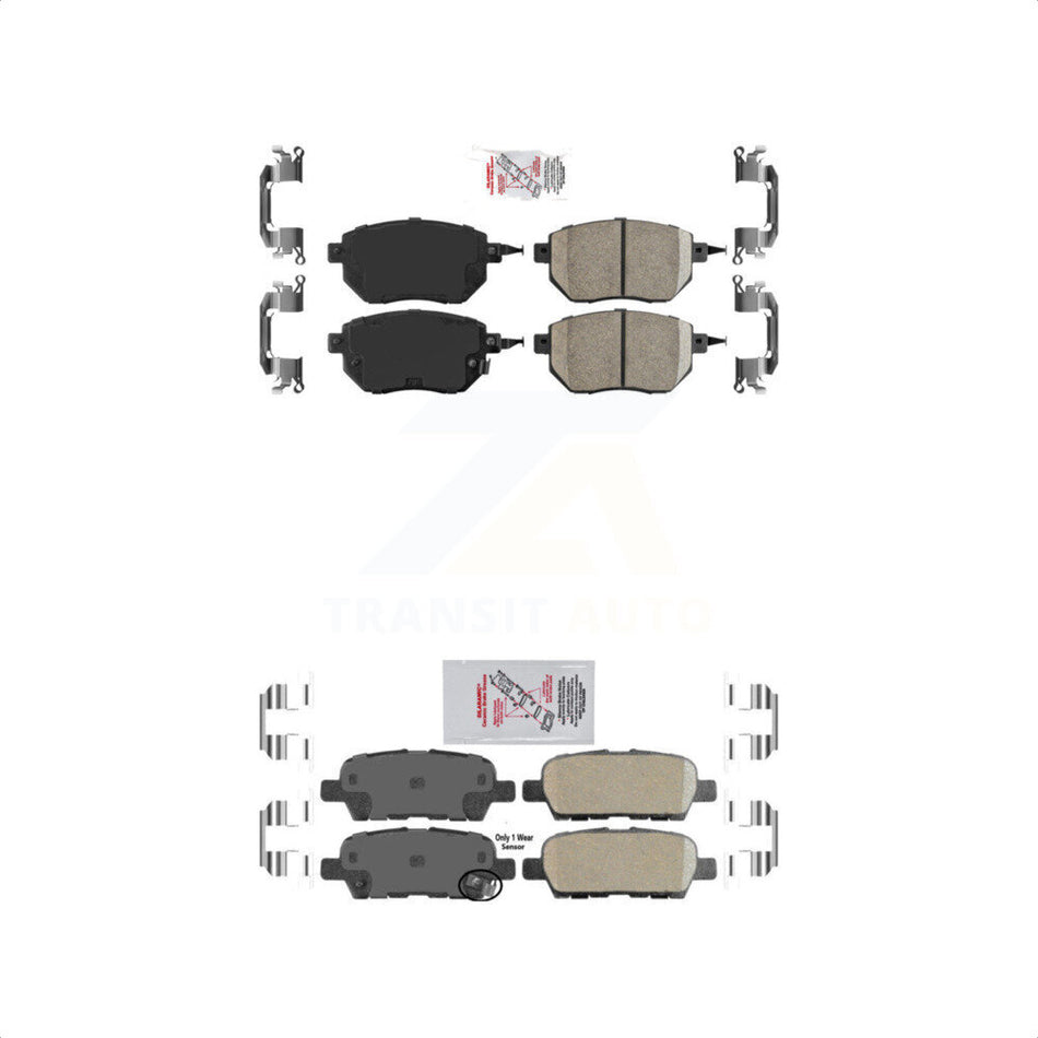 AmeriBRAKES Front Rear Ceramic Disc Brake Pads Kit For Nissan Altima Murano Maxima INFINITI FX35 FX45 KNF-100712