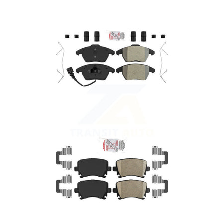 Front Semi-Metallic Rear Ceramic Disc Brake Pads Kit For Volkswagen Jetta Rabbit Audi CC KNF-100719