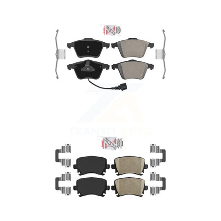Front Semi-Metallic Rear Ceramic Disc Brake Pads Kit For Audi TT Quattro TTS KNF-100727