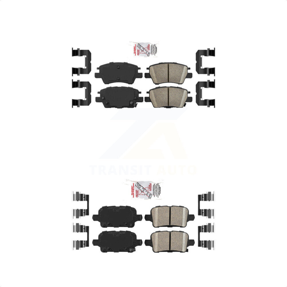 AmeriBRAKES Front Rear Ceramic Disc Brake Pads Kit For Chevrolet Cruze Volt Bolt EV EUV KNF-100736