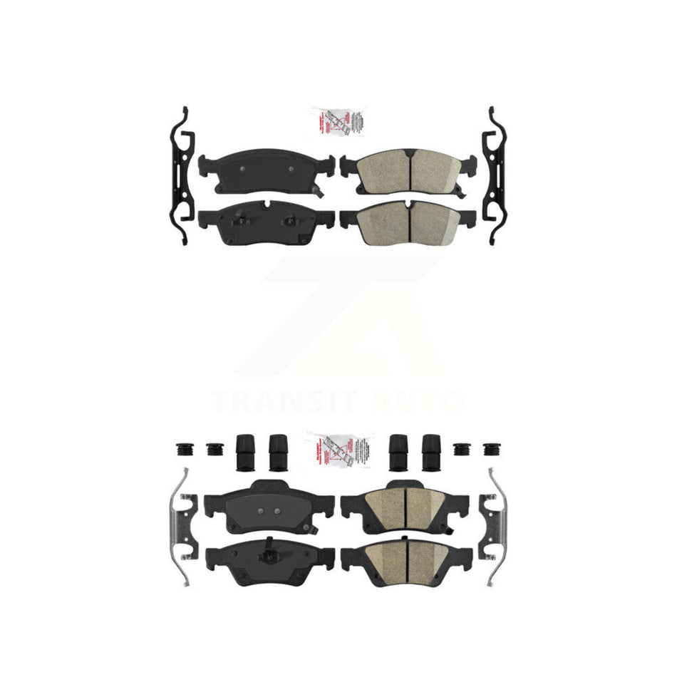 Front Rear Ceramic Disc Brake Pads Kit For Dodge Durango Jeep Grand Cherokee WK KNF-100739