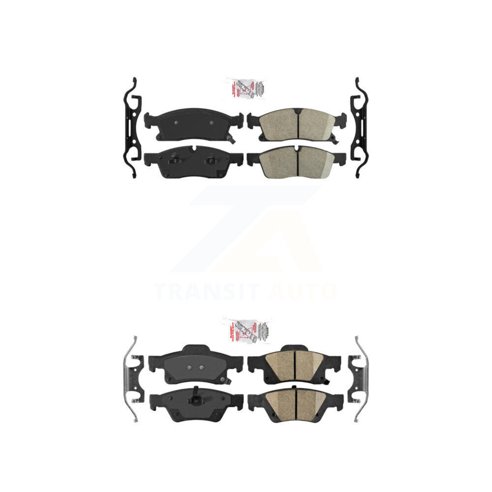 Front Rear Ceramic Disc Brake Pads Kit For Dodge Durango Jeep Grand Cherokee WK KNF-100740