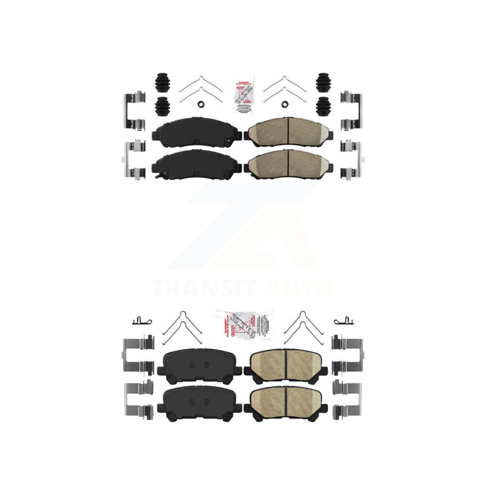 Front Rear Ceramic Disc Brake Pads Kit For Honda Pilot Acura MDX ZDX KNF-100755