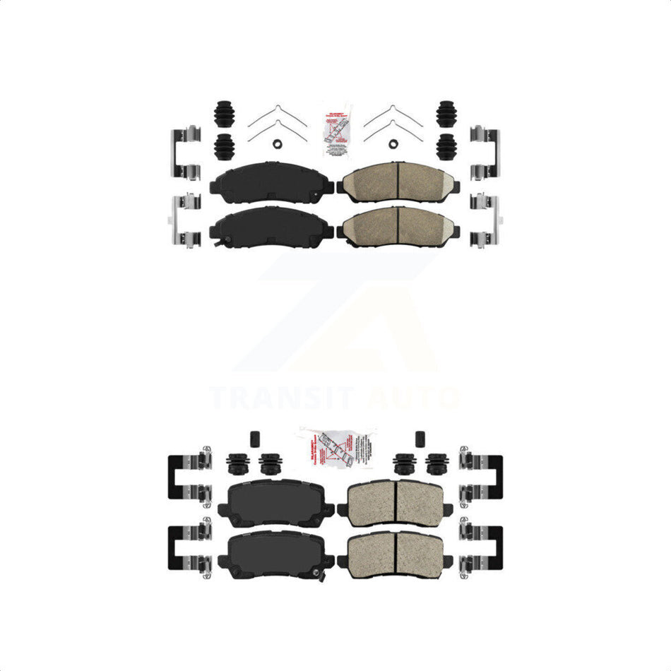 AmeriBRAKES Front Rear Ceramic Disc Brake Pads Kit For 2014-2020 Acura RLX Sport Hybrid SH-AWD KNF-100762