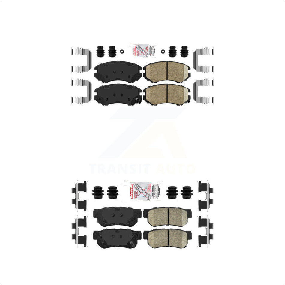 AmeriBRAKES Front Rear Ceramic Disc Brake Pads Kit For Hyundai Kia Elantra Optima Sportage Tucson Sonata Magentis KNF-100764