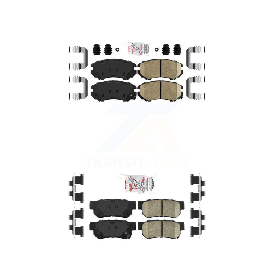 Front Rear Ceramic Disc Brake Pads Kit For Hyundai Elantra Tucson Kia Sportage Sonata KNF-100765