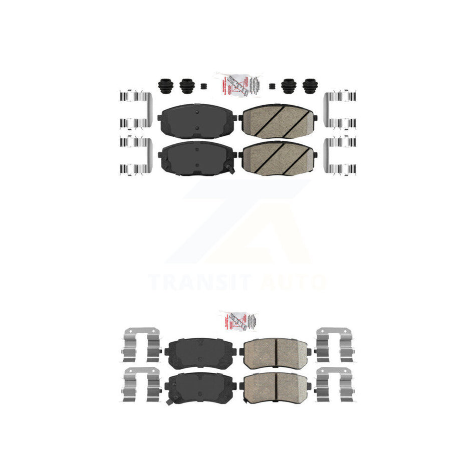 Front Rear Ceramic Disc Brake Pads Kit For Hyundai Elantra Kia Forte Koup Forte5 KNF-100773