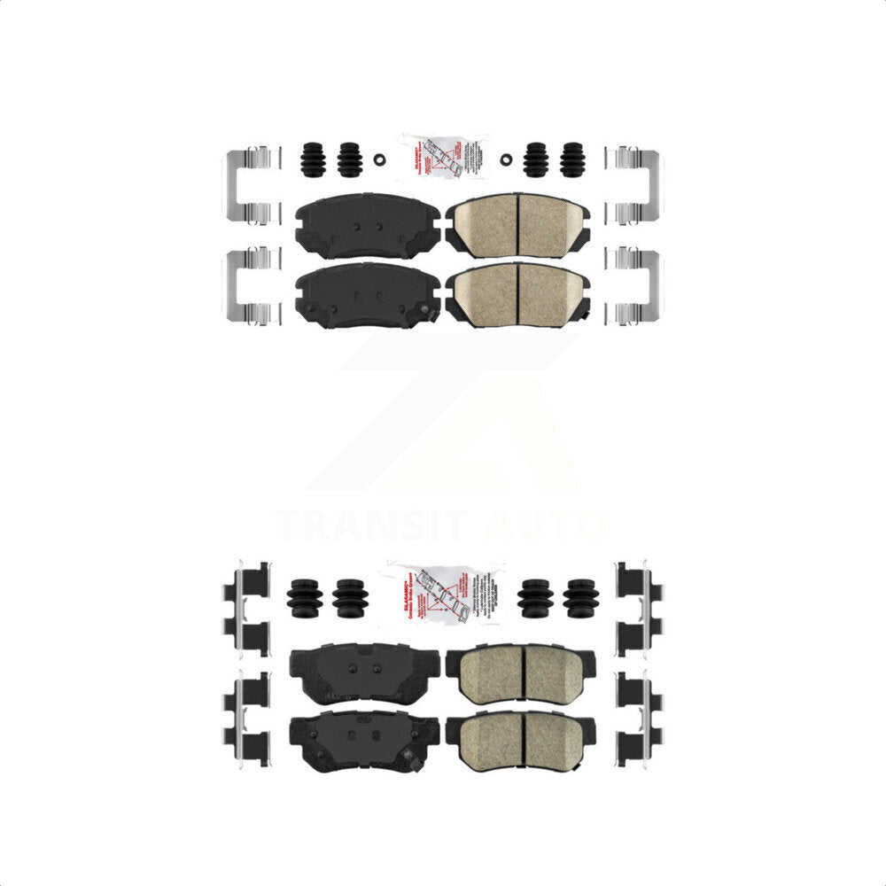 AmeriBRAKES Front Rear Ceramic Disc Brake Pads Kit For Hyundai Sonata Azera KNF-100780