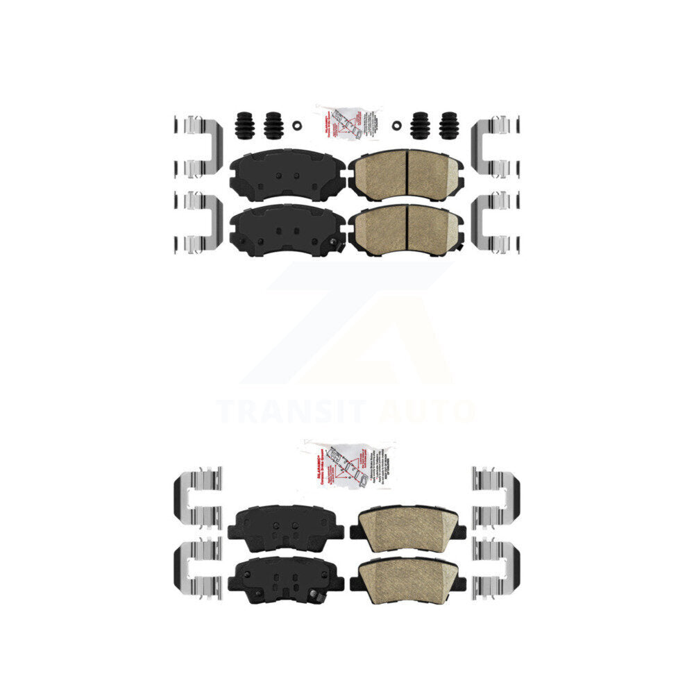 Front Rear Ceramic Disc Brake Pads Kit For Kia Soul Hyundai Sonata Amanti KNF-100783