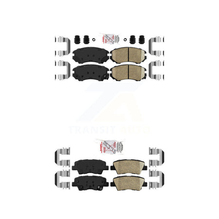 Front Rear Ceramic Disc Brake Pads Kit For Kia Soul Hyundai Sonata Amanti KNF-100783