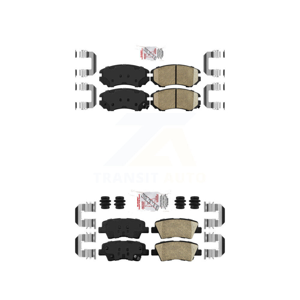 Front Rear Ceramic Disc Brake Pads Kit For Kia Soul Hyundai Sonata Amanti KNF-100784