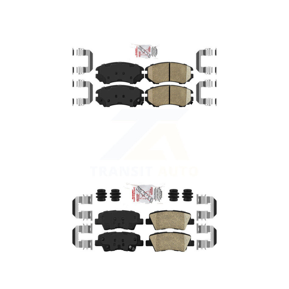 Front Rear Ceramic Disc Brake Pads Kit For Kia Soul Hyundai Sonata Amanti KNF-100784