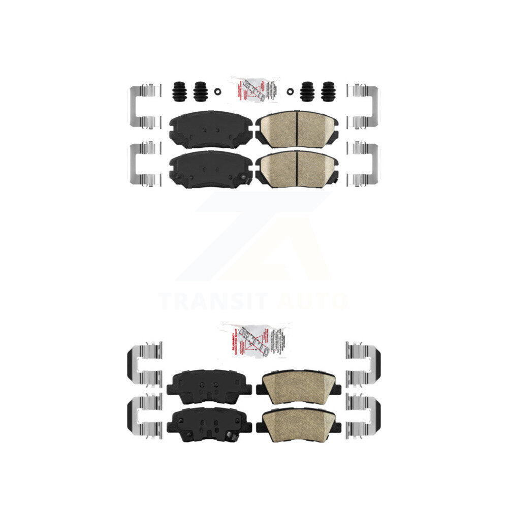 Front Rear Ceramic Disc Brake Pads Kit For Hyundai Sonata Kia Amanti KNF-100789