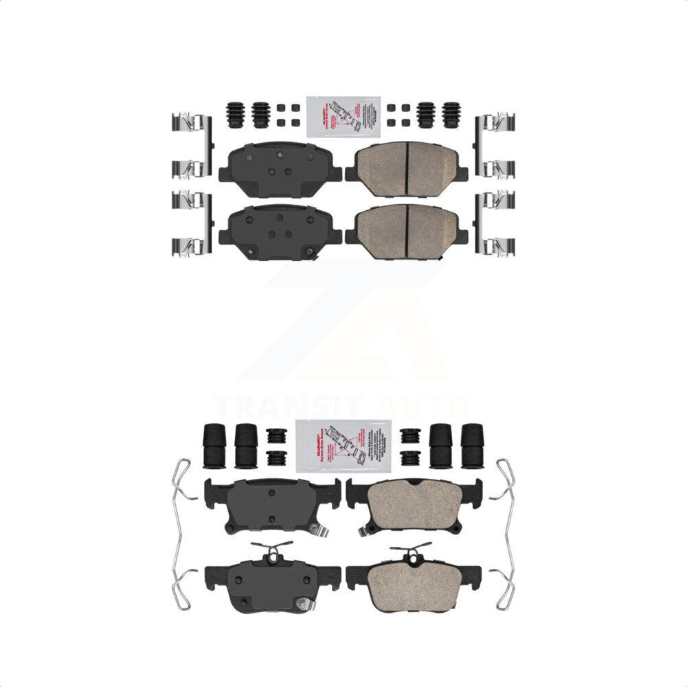 AmeriBRAKES Front Rear Ceramic Disc Brake Pads Kit For Buick Envision KNF-100801