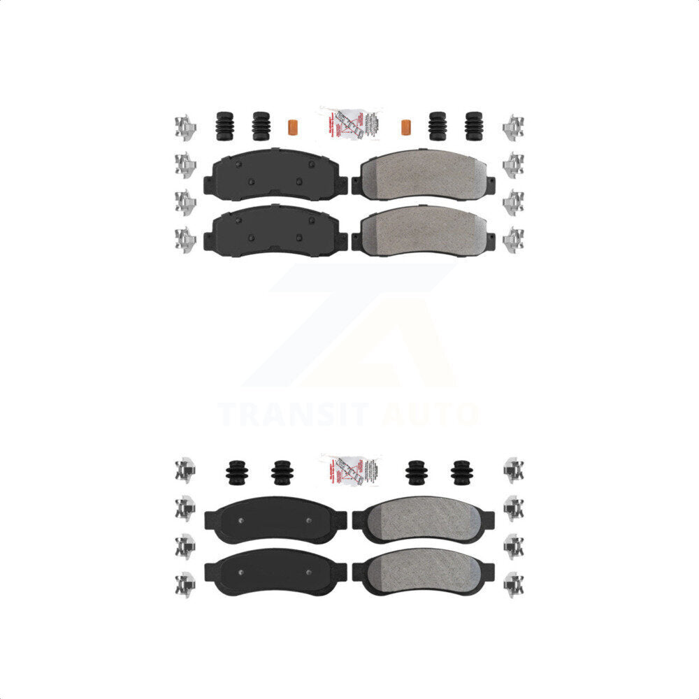 AmeriBRAKES Front Rear Semi-Metallic Disc Brake Pads Kit For Ford F-250 Super Duty F-350 F-450 KNF-100823