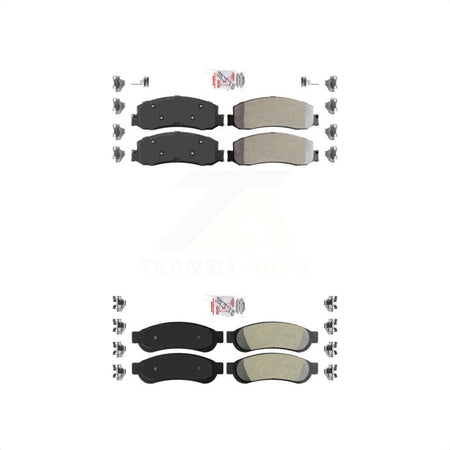 AmeriBRAKES Front Rear Semi-Metallic Disc Brake Pads Kit For Ford F-250 Super Duty F-350 F-450 KNF-100824