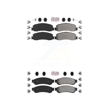 AmeriBRAKES Front Rear Semi-Metallic Disc Brake Pads Kit For Ford F-250 Super Duty F-350 KNF-100828