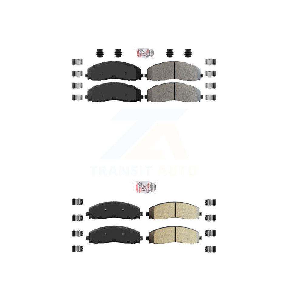 Front Rear Semi-Metallic Disc Brake Pads Kit For Ford F-350 Super Duty F-250 F-450 KNF-100830