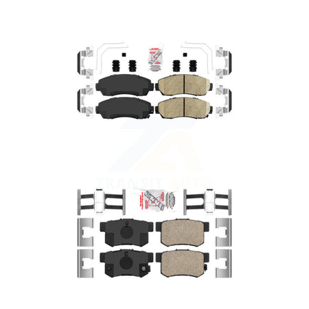 Front Rear Ceramic Disc Brake Pads Kit For Honda Civic Acura RDX KNF-100862