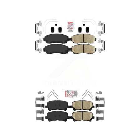 Front Rear Ceramic Disc Brake Pads Kit For 2011-2017 Honda Odyssey KNF-100871
