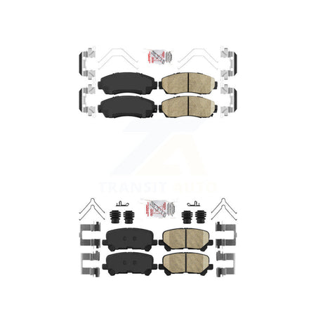 Front Rear Ceramic Disc Brake Pads Kit For 2011-2017 Honda Odyssey KNF-100872