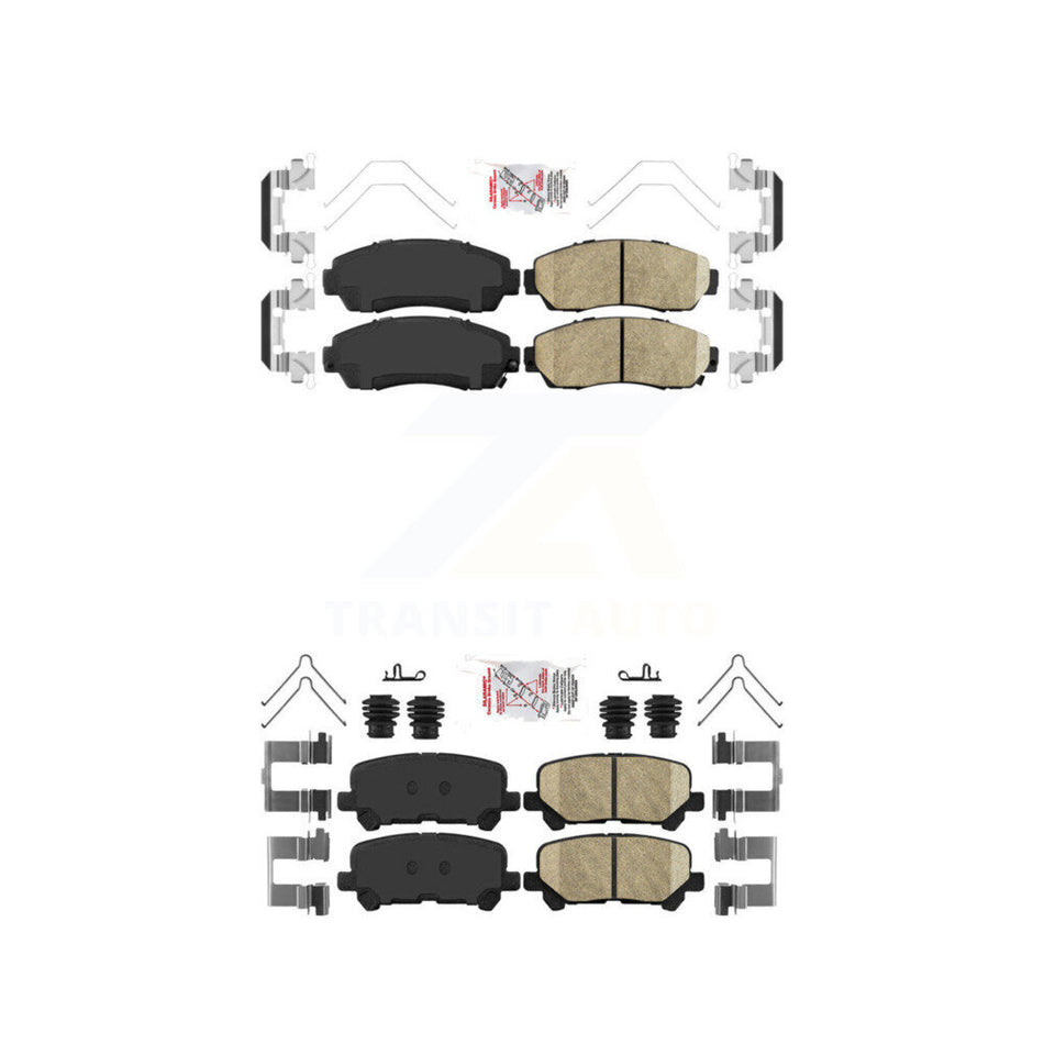 Front Rear Ceramic Disc Brake Pads Kit For 2011-2017 Honda Odyssey KNF-100872