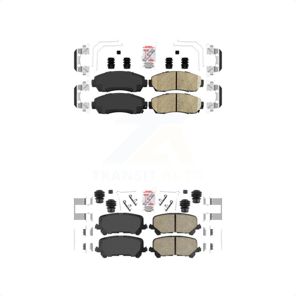 AmeriBRAKES Front Rear Ceramic Disc Brake Pads Kit For 2019-2022 Honda Passport KNF-100875