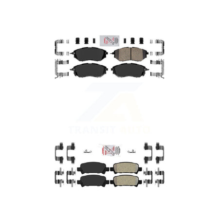 Front Ceramic Rear Semi-Metallic Disc Brake Pads Kit For Subaru Legacy KNF-100896