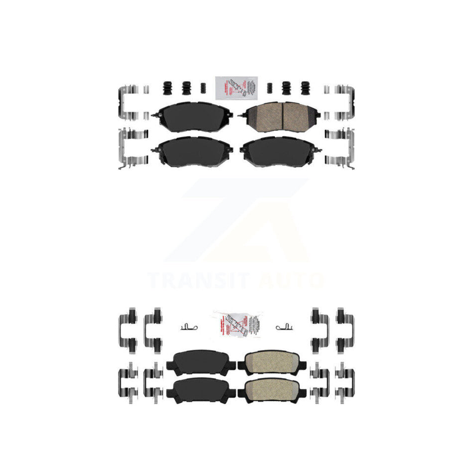 Front Ceramic Rear Semi-Metallic Disc Brake Pads Kit For Subaru Legacy KNF-100896