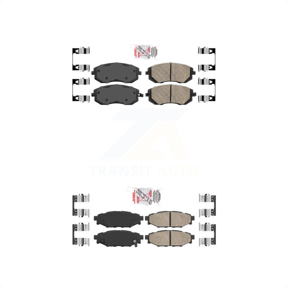 AmeriBRAKES Front Rear Ceramic Disc Brake Pads Kit For Subaru Outback Legacy Forester Impreza WRX KNF-100899