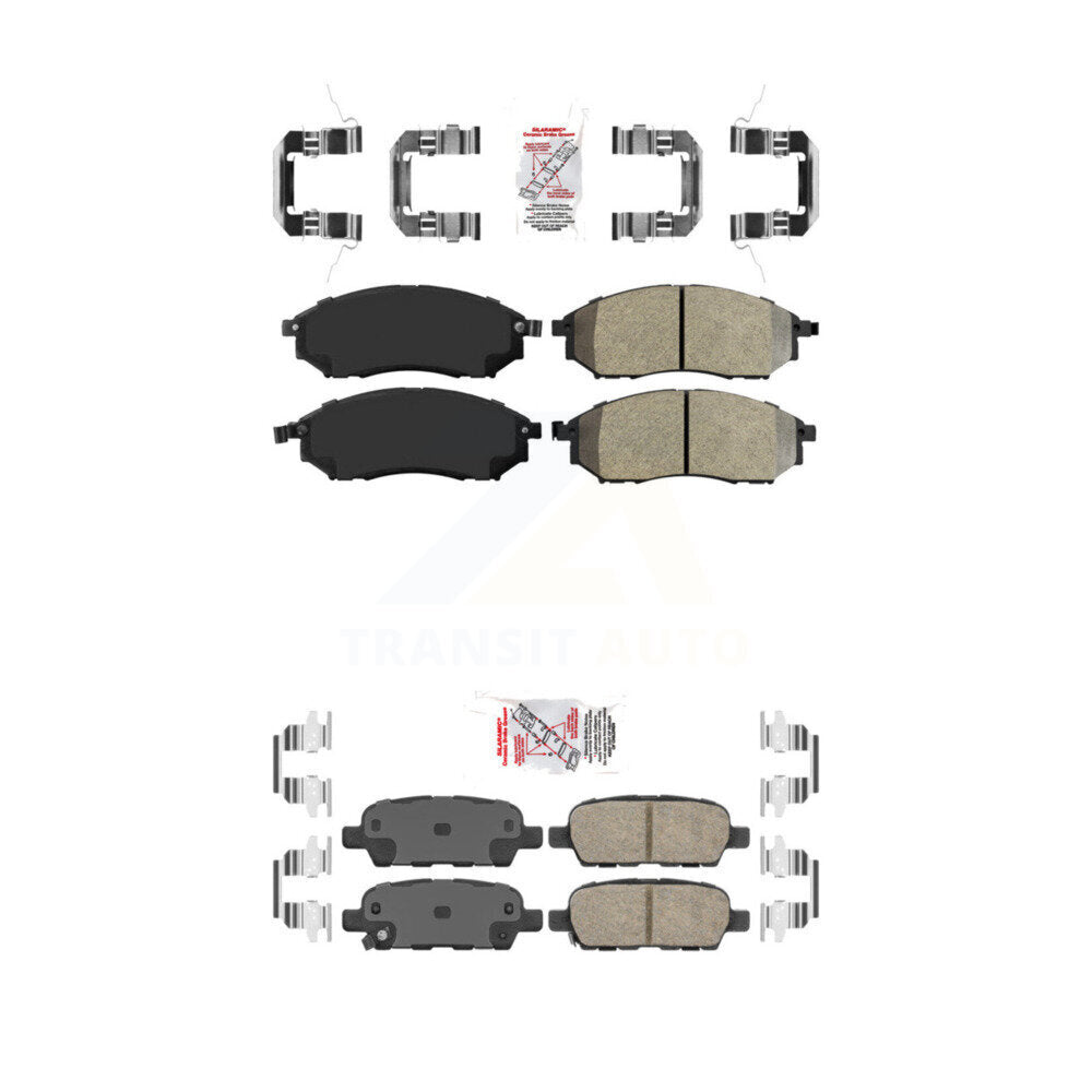 Front Semi-Metallic Rear Ceramic Disc Brake Pads Kit For INFINITI G35 FX35 EX35 M35 M45 KNF-100914