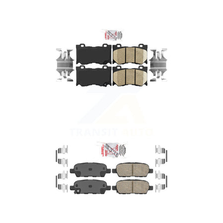 Front Rear Ceramic Disc Brake Pads Kit For 2014 INFINITI Q60 Sport/Premium KNF-100925