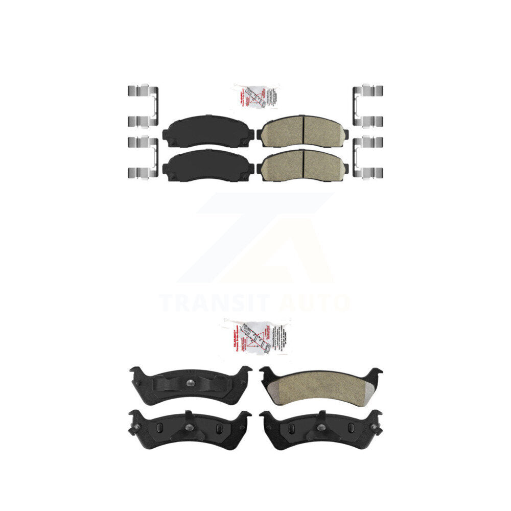 Front Ceramic Rear Semi-Metallic Disc Brake Pads Kit For Ford Explorer Sport KNF-100932