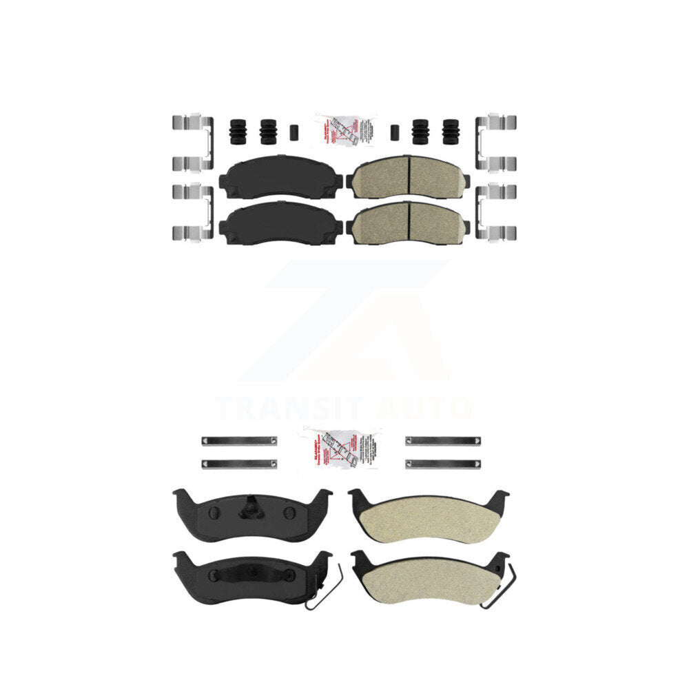 Front Ceramic Rear Semi-Metallic Disc Brake Pads Kit For Ford Ranger Mazda B2300 B4000 KNF-100933