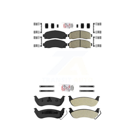 Front Ceramic Rear Semi-Metallic Disc Brake Pads Kit For Ford Ranger Mazda B2300 B4000 KNF-100933