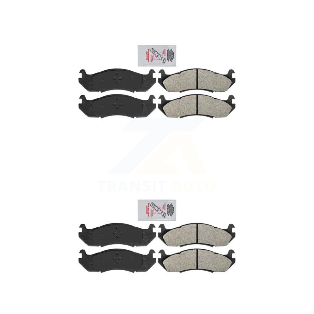 Front Rear Semi-Metallic Disc Brake Pads Kit For 2002-2003 Hummer H1 KNF-100947