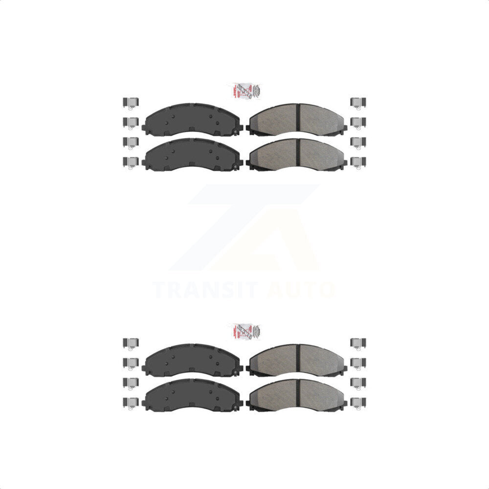 AmeriBRAKES Front Rear Semi-Metallic Disc Brake Pads Kit For Ford F-450 Super Duty F-550 F-600 KNF-100986