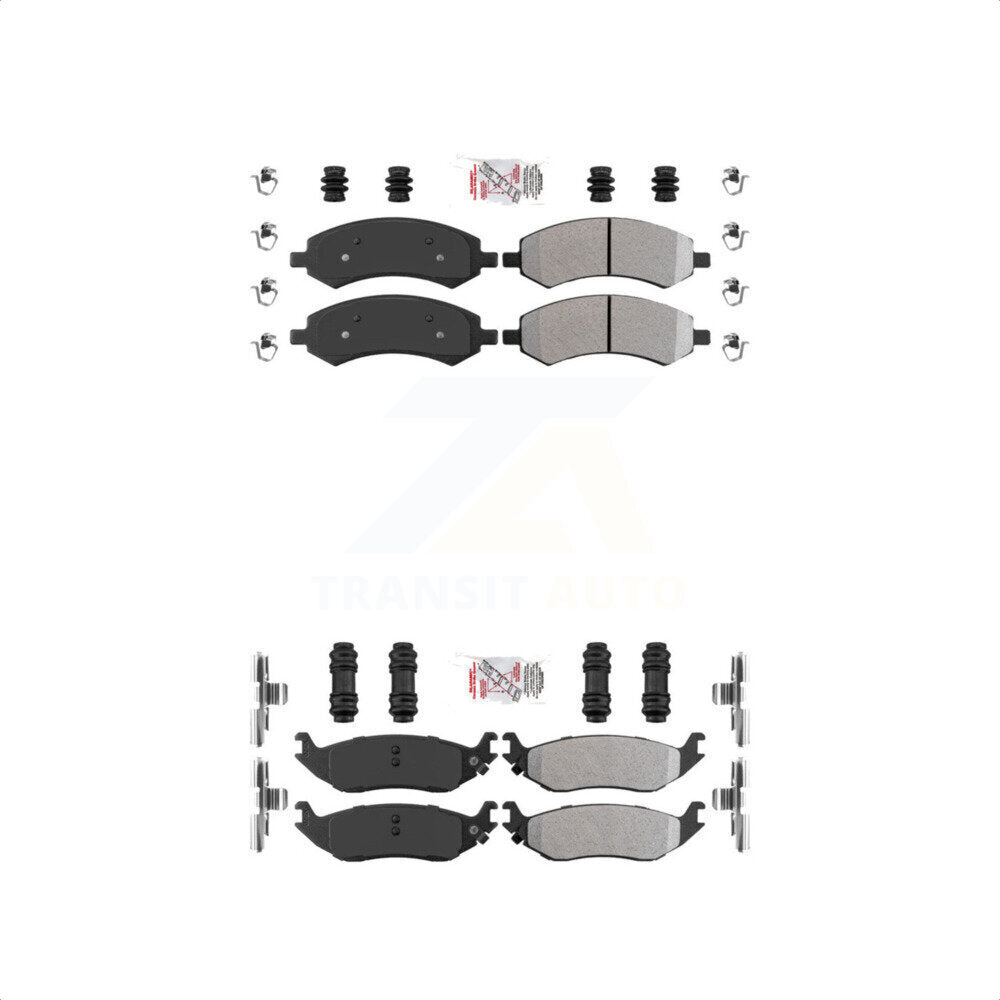 AmeriBRAKES Front Rear Semi-Metallic Disc Brake Pads Kit For Ram 1500 Dodge Classic Durango Chrysler Aspen KNF-101003