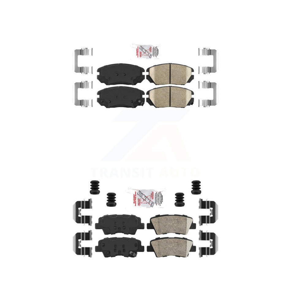 Front Rear Ceramic Disc Brake Pads Kit For 2010-2011 Hyundai Azera KNF-101013