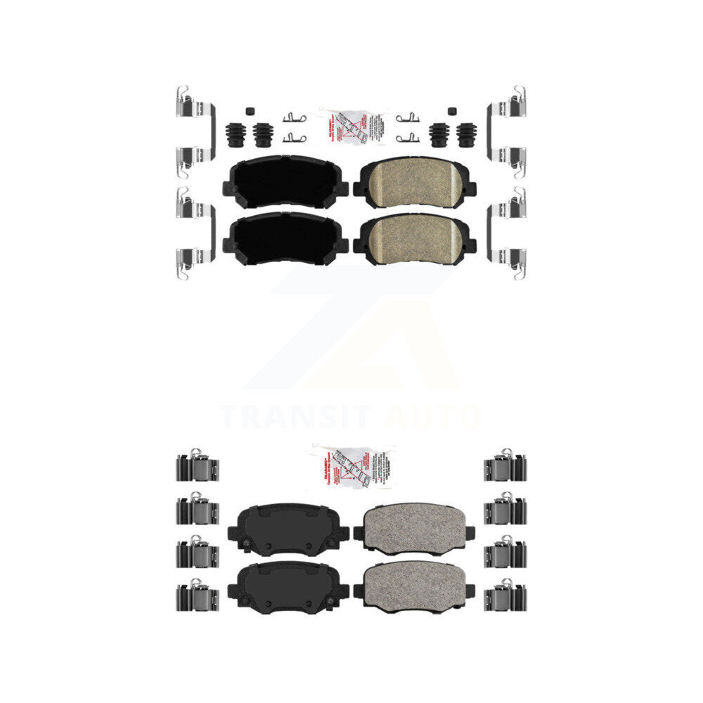 Front Rear Ceramic Disc Brake Pads Kit For Jeep Cherokee Chrysler 200 KNF-101023