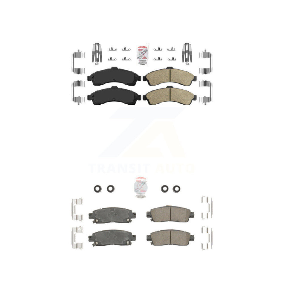 Front Rear Ceramic Disc Brake Pads Kit For GMC Chevrolet Envoy Trailblazer XL EXT SSR XUV KNF-101028