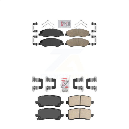 AmeriBRAKES Front Rear Ceramic Disc Brake Pads Kit For 2018-2020 Honda Odyssey KNF-101050