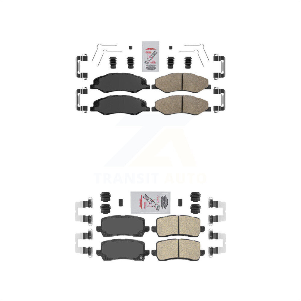 AmeriBRAKES Front Rear Ceramic Disc Brake Pads Kit For 2018-2020 Honda Odyssey KNF-101051