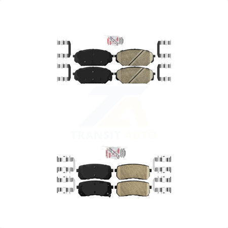 AmeriBRAKES Front Rear Ceramic Disc Brake Pads Kit For 2007-2012 Hyundai Veracruz KNF-101053