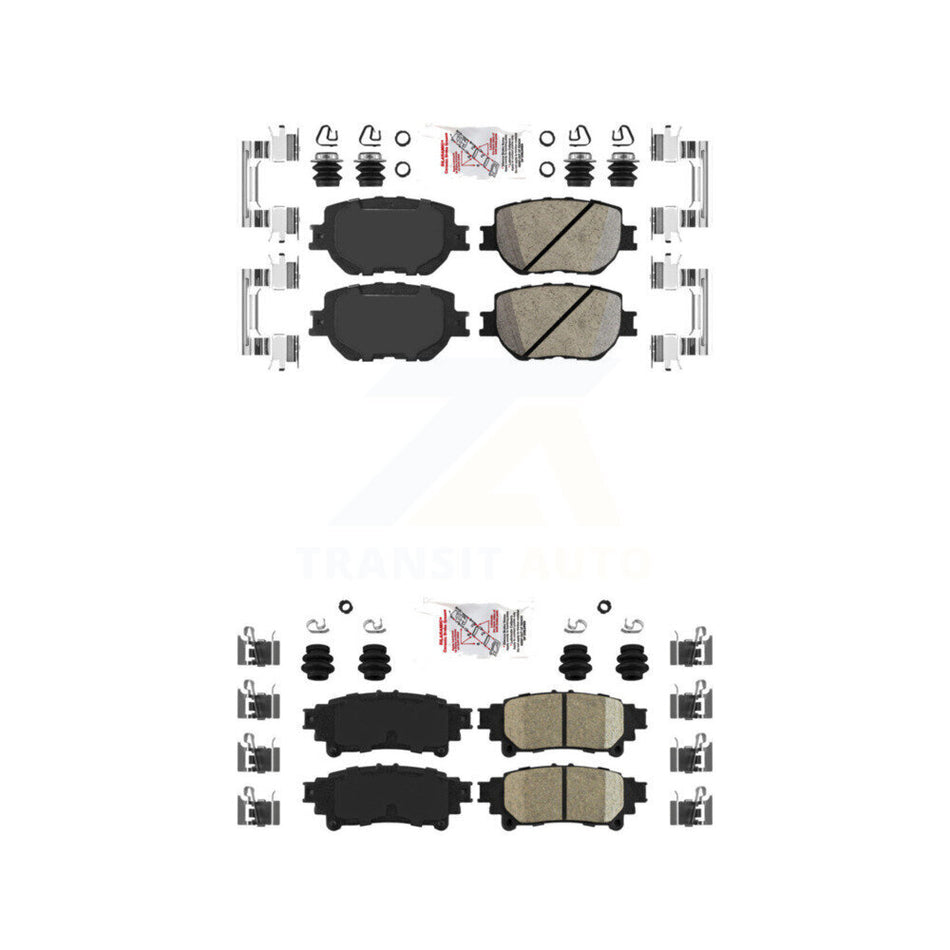 AmeriBRAKES Front Rear Ceramic Disc Brake Pads Kit For Lexus IS250 KNF-101061